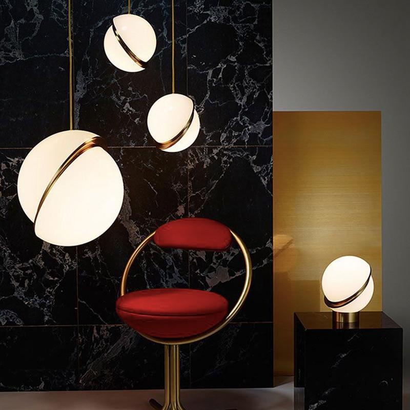 Daytrends Dislocation crescent moon semi-spherical acrylic chandelier clothing store bar bedside dining room bedroom single head lighting