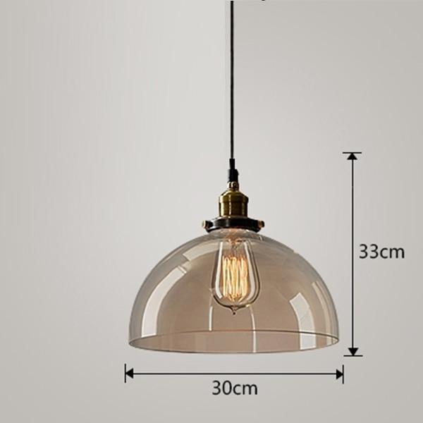 Vintage Pendant Lights Amber Glass Pendant Lamp E27/E26 Light Bulb Dinning room Kitchen Home Decor Planetarium Lamp