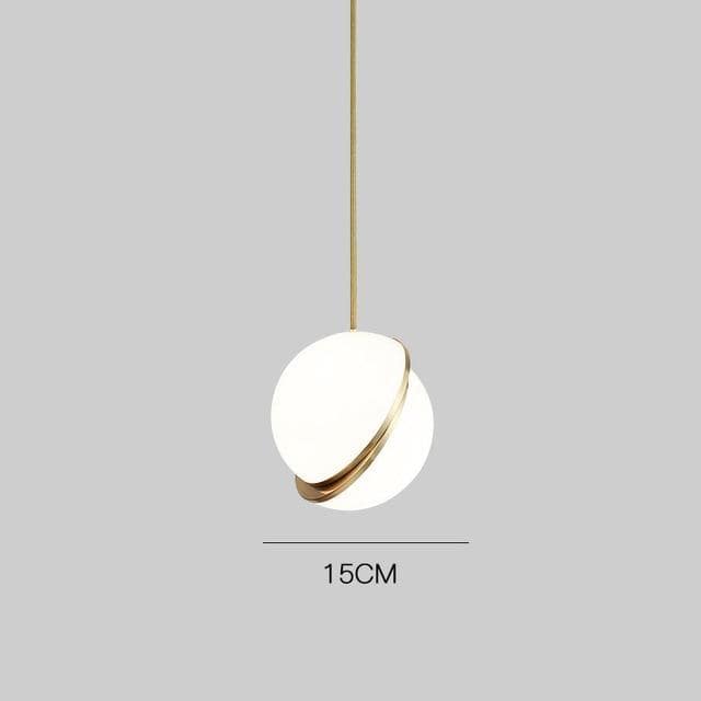 Daytrends 15CM / warm bulb Dislocation crescent moon semi-spherical acrylic chandelier clothing store bar bedside dining room bedroom single head lighting