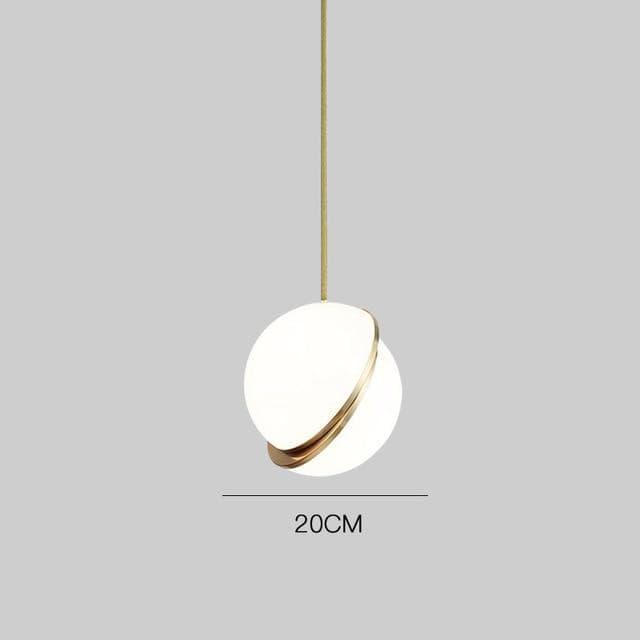 Daytrends 20CM / cold bulb Dislocation crescent moon semi-spherical acrylic chandelier clothing store bar bedside dining room bedroom single head lighting