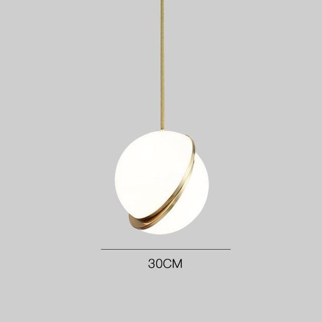 Daytrends 30CM / cold bulb Dislocation crescent moon semi-spherical acrylic chandelier clothing store bar bedside dining room bedroom single head lighting