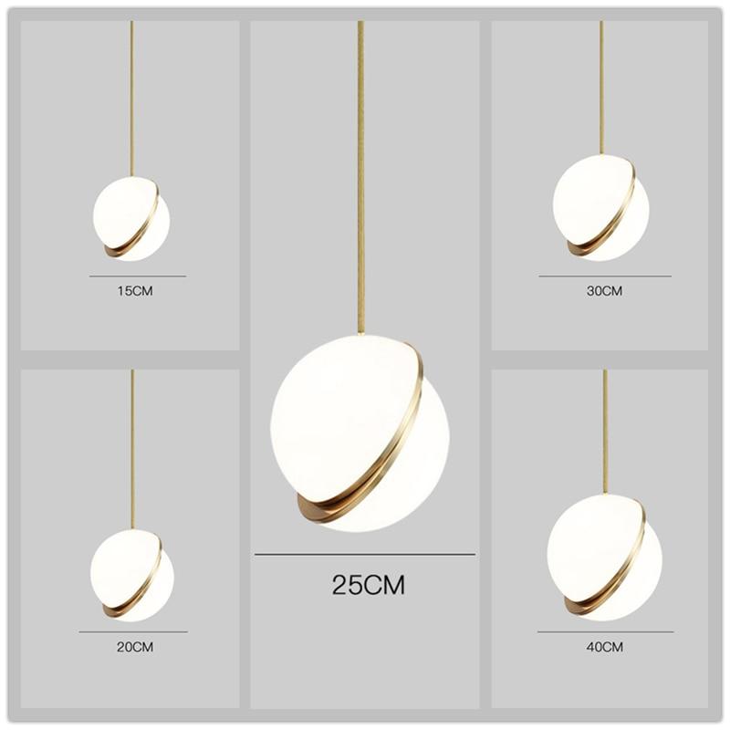 Daytrends Dislocation crescent moon semi-spherical acrylic chandelier clothing store bar bedside dining room bedroom single head lighting