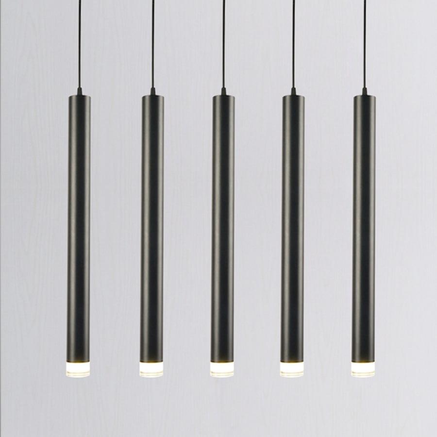LED lustre Long tube lamp Kitchen Island Restaurant Bar Table Decoration cylindric tube lustre de cuisine lampe