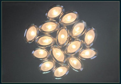 Lámpara colgante de bola de cristal de huevo ovalada Led moderna 110-240 V Lámpara colgante de vidrio transparente Led barra de luz de comedor