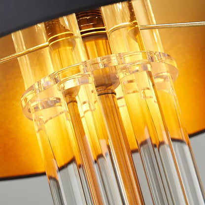 Moderne de luxe en verre léger Designer lampe de table salon chambre chevet tissu abat-jour éclairage à la maison Fixtrues E27 110-220 V