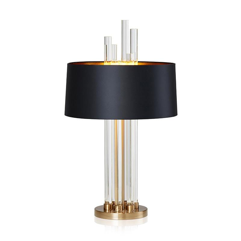 Wholesale Modern Luxury Light Glass Designer Table Lamp Living Room Bedroom Bedside Fabric Lampshade Home Lighting Fixtrues E27 110-220V