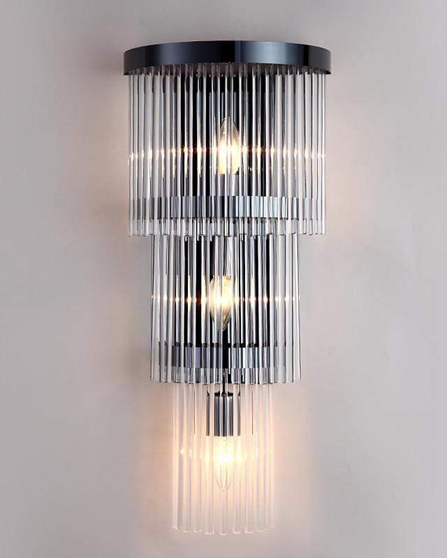 Lampe moderne de luxe moderne de mur de cristal de cristal pour la chambre à coucher / bureau /balcon décorent l’appareil d’éclairage de mur de maison