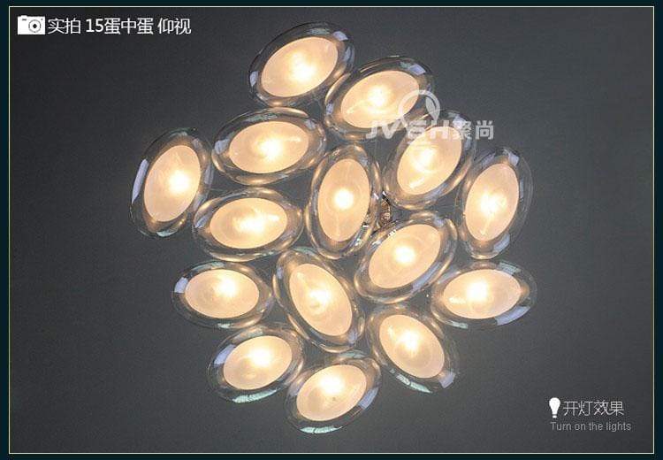 Wholesale Modern Led oval egg glass ball Pendant Light 110-240V Clear Glass Led Pendant Light bar dining room light
