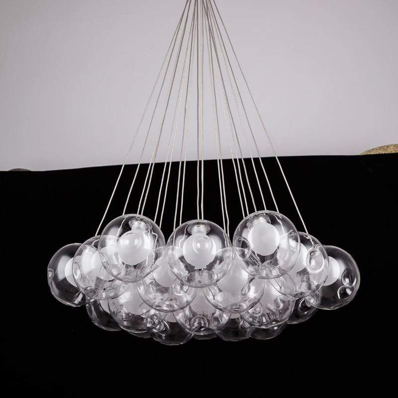 Wholesale Nordic Modern LED Double-Deck Glass Ball Pendant Lights G4 Bulb Hall Light 12/15cm Glass ball Pendant Lamp Fixtures